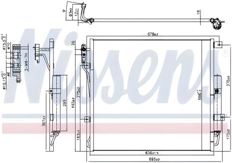 Конденсор радіатор кондиціонера LAND ROVER, NISSENS (940407)
