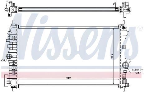 Радиатор охлаждения двигателя для SAAB 9-5, OPEL INSIGNIA, NISSENS (630716) Радиатор охлаждения двигателя для SAAB 9-5, OPEL INSIGNIA, NISSENS (630716)