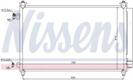 Конденсор кондиционера радиатор HYUNDAI ACCENT, MAZDA CX-9, NISSENS (940253)