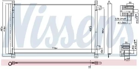 Радиатор, конденсор кондиционера NISSAN X-TRAIL, NISSENS (940548)