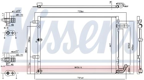 Конденсаторний радіатор JEEP CHEROKEE, NISSENS (940675)