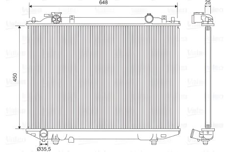 Охолодження двигуна радіатор FORD RANGER, VALEO (701615) Охолодження двигуна радіатор FORD RANGER, VALEO (701615)