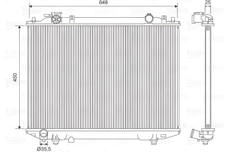 Охолодження двигуна радіатор FORD RANGER, VALEO (701615)
