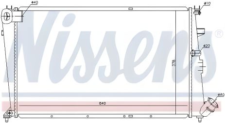 Радіатор охолодження двигуна для PEUGEOT 605, CITROËN XM, NISSENS (61233)