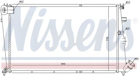 Радіатор охолодження двигуна для PEUGEOT 605, CITROËN XM, NISSENS (61233) Радіатор охолодження двигуна для PEUGEOT 605, CITROËN XM, NISSENS (61233)