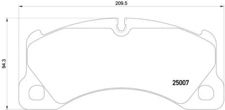 Комплект тормозных колодок, дисковый тормоз VW TOUAREG, PORSCHE PANAMERA, BREMBO (P65021)