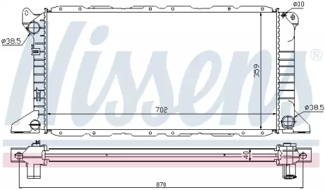 Радіатор охолодження двигуна Ford Transit, Nissens (62057A)