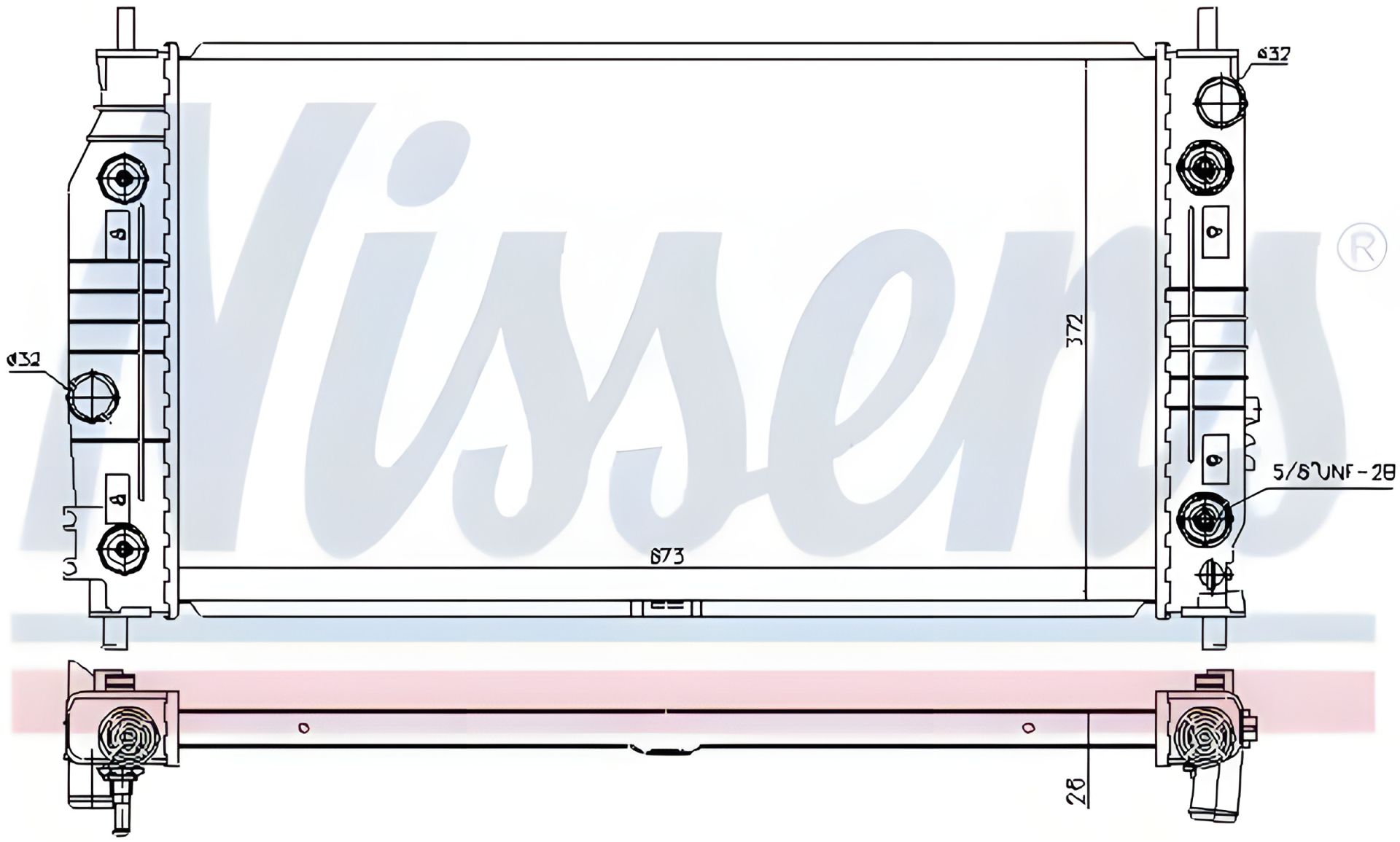 Радиатор для двигателя CHRYSLER 300 от NISSENS (69016) Радиатор для двигателя CHRYSLER 300 от NISSENS (69016)