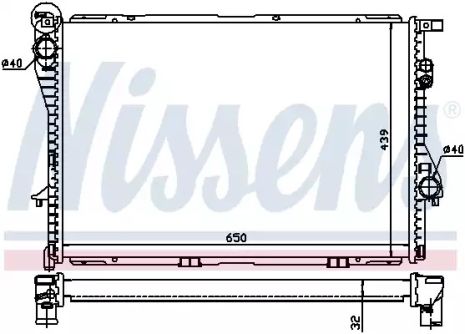 Радіатор охолодження двигуна BMW 5, NISSENS (60603A)