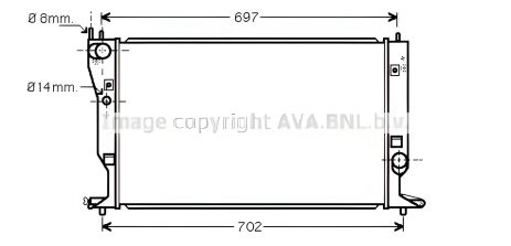 Радиатор охлаждения двигателя TOYOTA COROLLA, AVA COOLING (TO2399)