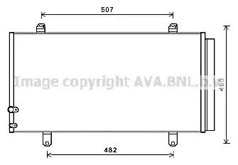 Радіатор, конденсор кондиціонера TOYOTA CAMRY, AVA COOLING (TO5698D)