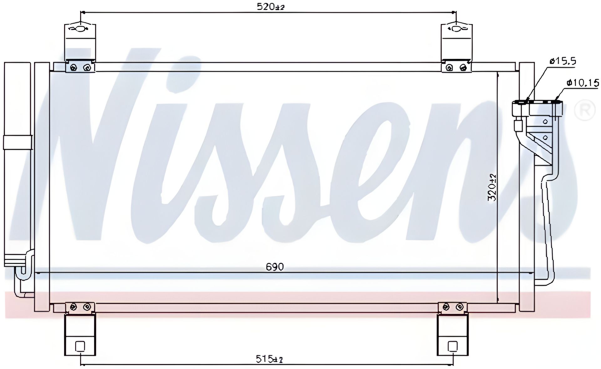 Конденсор радиатор кондиционера MAZDA 6, NISSENS (940032) Конденсор радиатор кондиционера MAZDA 6, NISSENS (940032)
