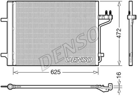 Радиатор, конденсор кондиционера FORD TOURNEO, DENSO (DCN10047)