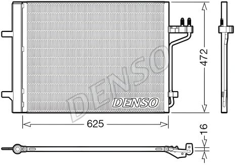 Конденсор радиатор кондиционера FORD TOURNEO, DENSO (DCN10047)