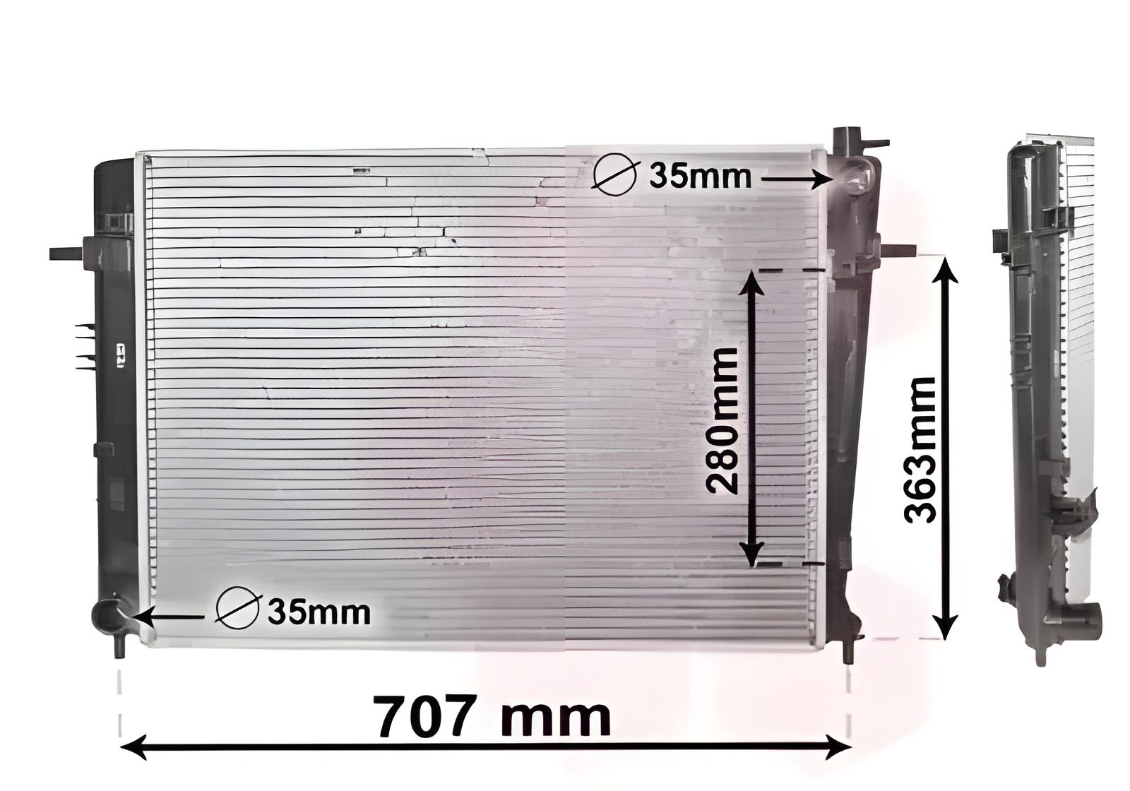 Радиатор охлаждения для KIA SPORTAGE и HYUNDAI TUCSON, Van Wezel (82002328) Радиатор охлаждения для KIA SPORTAGE и HYUNDAI TUCSON, Van Wezel (82002328)