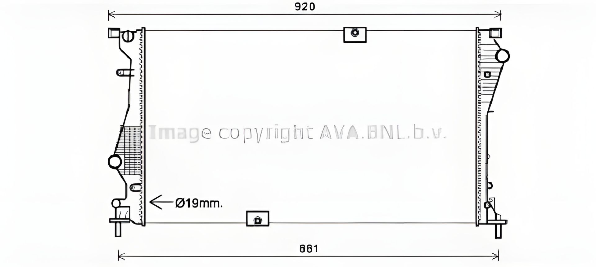 Охолоджувальний радіатор двигуна VAUXHALL VIVARO, OPEL VIVARO, AVA COOLING (RTA2601) Охолоджувальний радіатор двигуна VAUXHALL VIVARO, OPEL VIVARO, AVA COOLING (RTA2601)