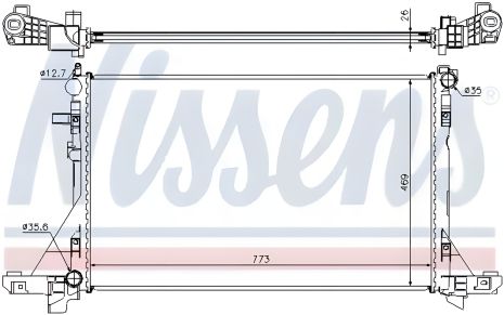 Радіатор охолодження двигуна NISSAN NV400, OPEL MOVANO, NISSENS (630733)
