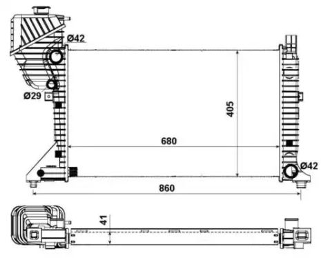 Mercedes-Benz Sprinter, NRF (55348A) Радіатор охолодження двигуна