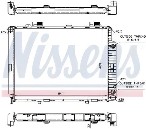 Радіатор охолодження двигуна Mercedes-Benz E-Class, NISSENS (62691A)