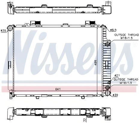 Охолодження радіатор двигуна MERCEDES-BENZ E-CLASS, NISSENS (62691A)