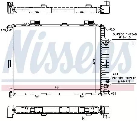 Радиатор охлаждения двигателя MERCEDES-BENZ E-CLASS, NISSENS (62691A)