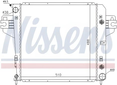 Двигатель охлаждающий радиатор JEEP CHEROKEE, NISSENS (61017)