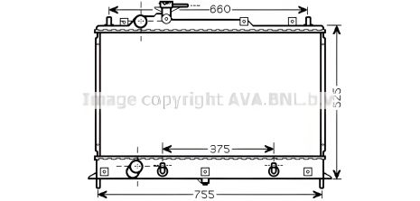 Охолодження радіатор двигуна MAZDA CX-7, AVA COOLING (MZ2210)