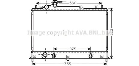 Охолодження радіатор двигуна MAZDA CX-7, AVA COOLING (MZ2210) Охолодження радіатор двигуна MAZDA CX-7, AVA COOLING (MZ2210)