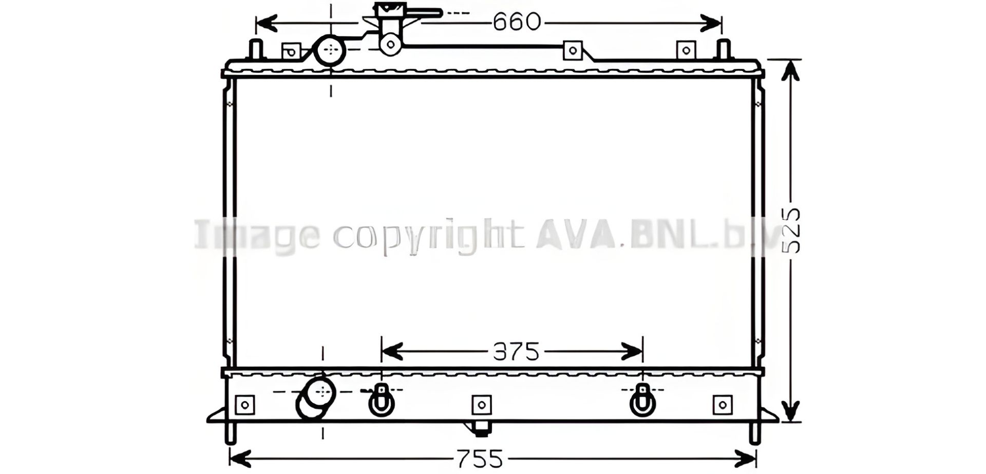 Охолодження радіатор двигуна MAZDA CX-7, AVA COOLING (MZ2210) Охолодження радіатор двигуна MAZDA CX-7, AVA COOLING (MZ2210)