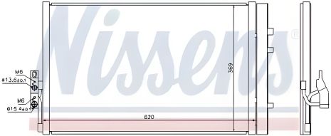 Конденсор кондиціонера радіатор ALPINA XD3, BMW X4, NISSENS (номер 940226)