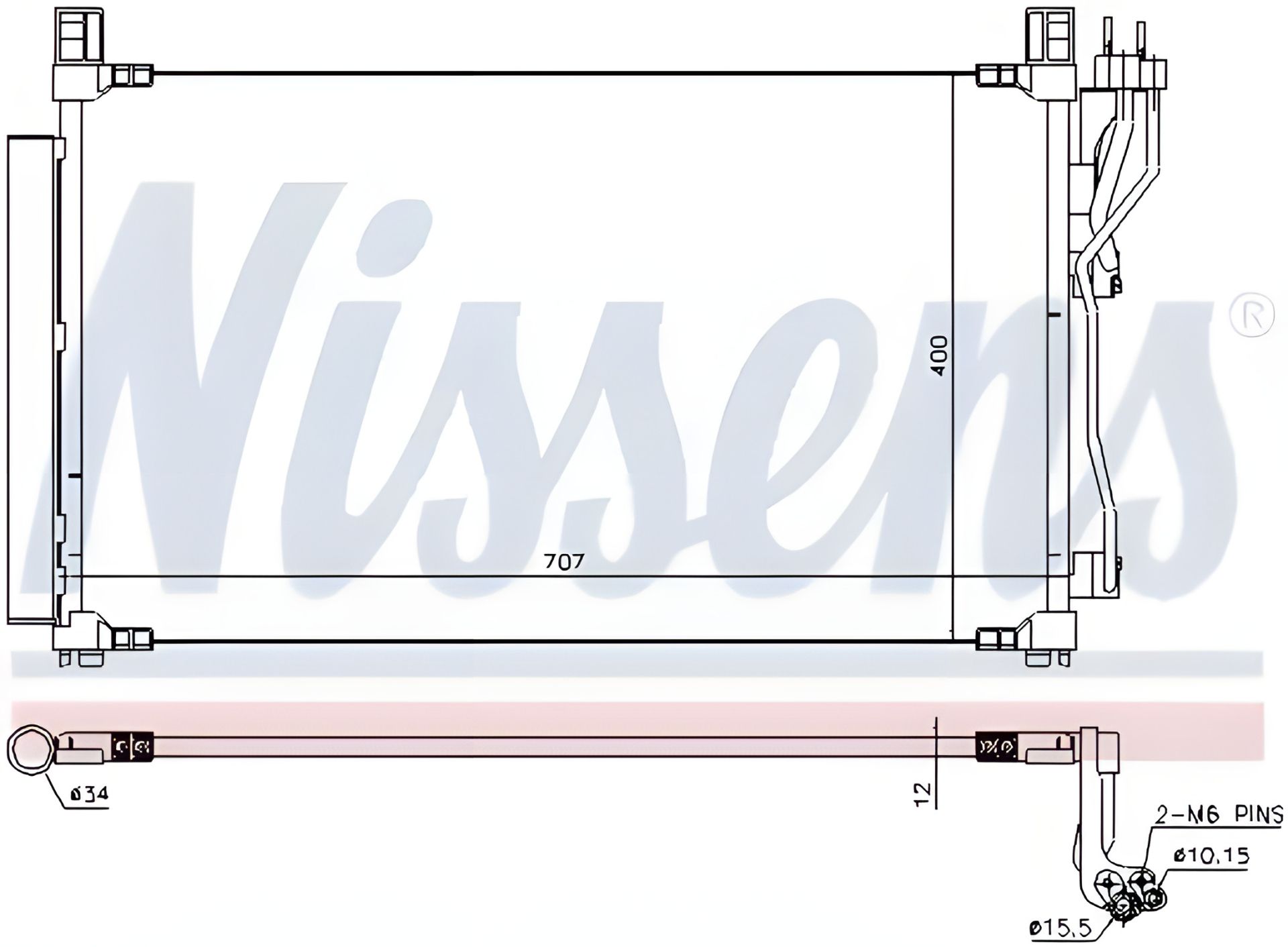 Конденсор радіатор кондиціонера HYUNDAI SONATA, NISSENS (940606) Конденсор радіатор кондиціонера HYUNDAI SONATA, NISSENS (940606)