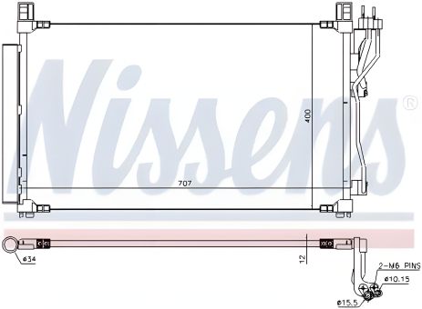 Радіатор, конденсор кондиціонера HYUNDAI SONATA, NISSENS (940606) Радіатор, конденсор кондиціонера HYUNDAI SONATA, NISSENS (940606)