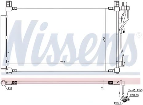 Конденсор радіатор кондиціонера HYUNDAI SONATA, NISSENS (940606) Конденсор радіатор кондиціонера HYUNDAI SONATA, NISSENS (940606)