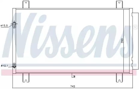 Радиатор, конденсор кондиционера MITSUBISHI GRANDIS, NISSENS (940401)