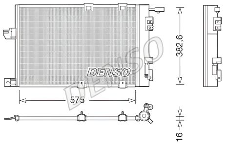 Радіатор, конденсор кондиціонера VAUXHALL ASTRA, OPEL ASTRA, DENSO (DCN20038)