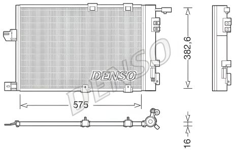 Радіатор конденсора кондиціонера VAUXHALL ASTRA, OPEL ASTRA, DENSO (DCN20038)