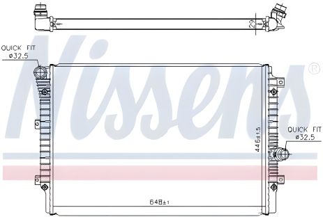 Радіатор для двигуна SKODA YETI, VW CADDY, NISSENS (65336) Радіатор для двигуна SKODA YETI, VW CADDY, NISSENS (65336)