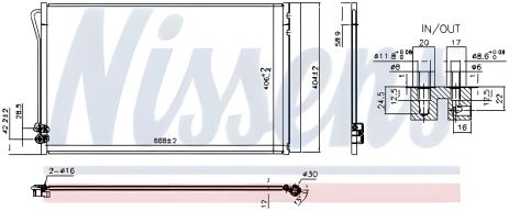 Конденсор радіатор кондиціонера NISSENS MERCEDES-BENZ SPRINTER (941054) Конденсор радіатор кондиціонера NISSENS MERCEDES-BENZ SPRINTER (941054)