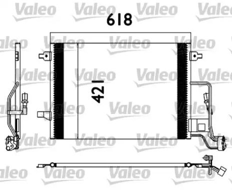 Радіатор, кондиціонер конденсатор Skoda Superb, VW Passat, Valeo (817679)