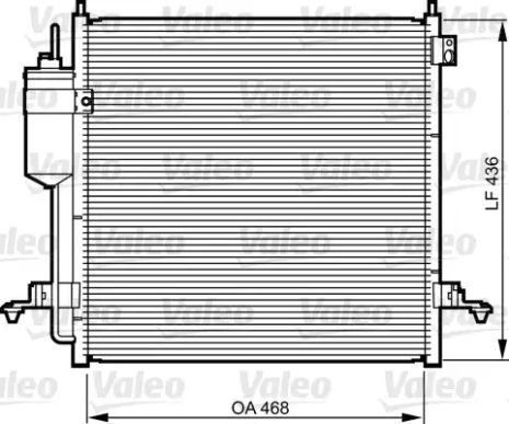 Радиатор, конденсор кондиционера MITSUBISHI L 200, VALEO (814214)