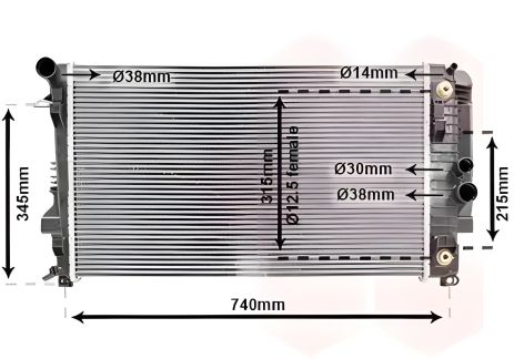 Радіатор двигуна MERCEDES-BENZ VITO, Van Wezel (30002460) Радіатор двигуна MERCEDES-BENZ VITO, Van Wezel (30002460)