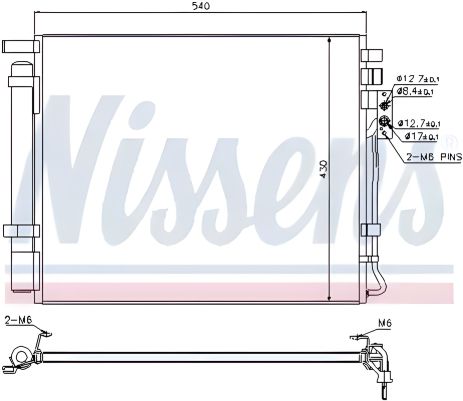 Конденсор кондиціонера, радіатор KIA SORENTO, NISSENS (940272) Конденсор кондиціонера, радіатор KIA SORENTO, NISSENS (940272)