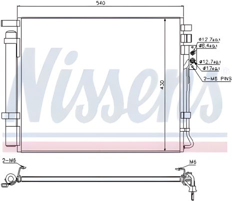 Конденсор кондиціонера, радіатор KIA SORENTO, NISSENS (940272)