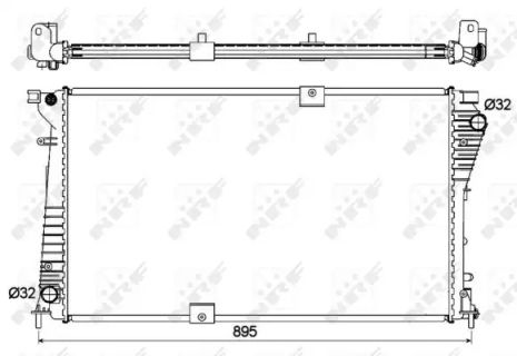 Nissan Primastar, Opel Vivaro, NRF (53123) радіатор охолодження двигуна