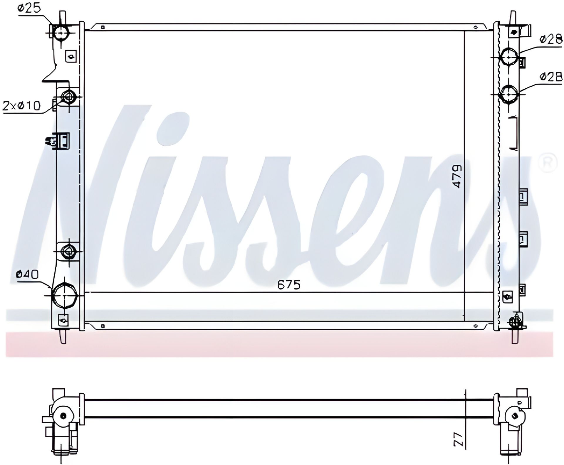 Охолодження двигуна радіатор SUBARU TRIBECA, NISSENS (67727) Охолодження двигуна радіатор SUBARU TRIBECA, NISSENS (67727)