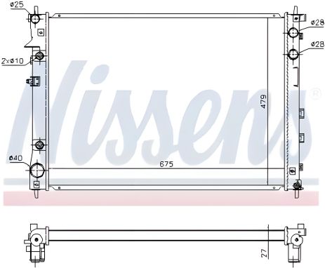 Охолодження двигуна радіатор SUBARU TRIBECA, NISSENS (67727) Охолодження двигуна радіатор SUBARU TRIBECA, NISSENS (67727)