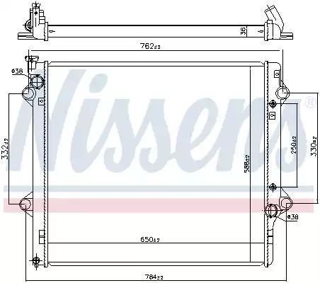 Радіатор охолодження двигуна LEXUS GX, NISSENS (64661)