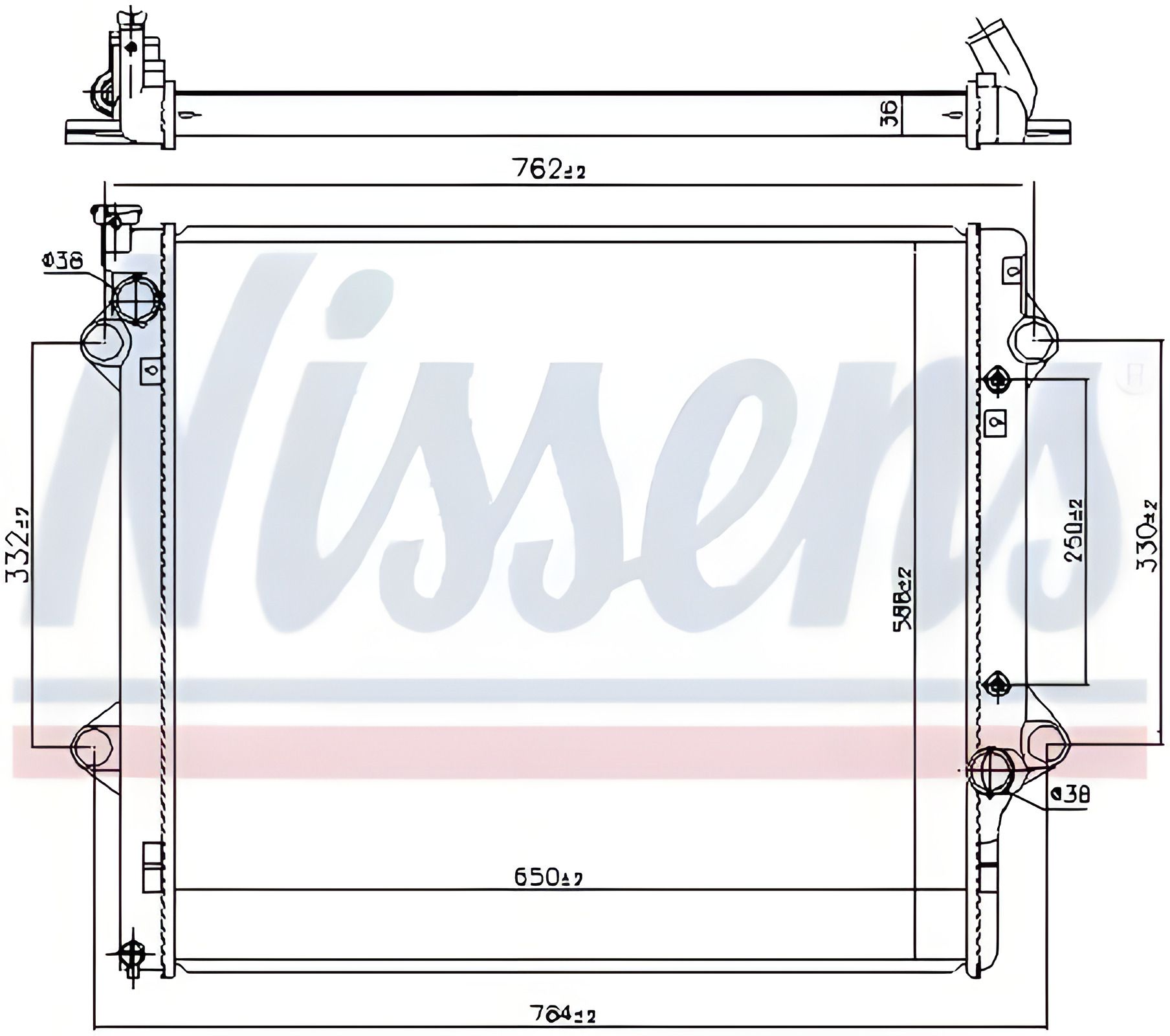Охолодження радіатор двигуна LEXUS GX, NISSENS (64661) Охолодження радіатор двигуна LEXUS GX, NISSENS (64661)