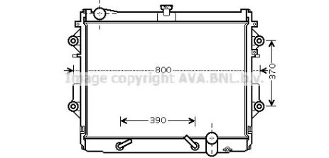 Радіатор охолодження двигуна TOYOTA LAND CRUISER, AVA COOLING (TO2491)