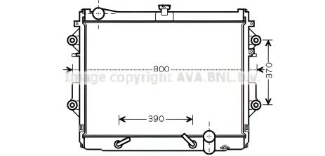 Радіатор охолодження двигуна TOYOTA LAND CRUISER, AVA COOLING (TO2491) Радіатор охолодження двигуна TOYOTA LAND CRUISER, AVA COOLING (TO2491)